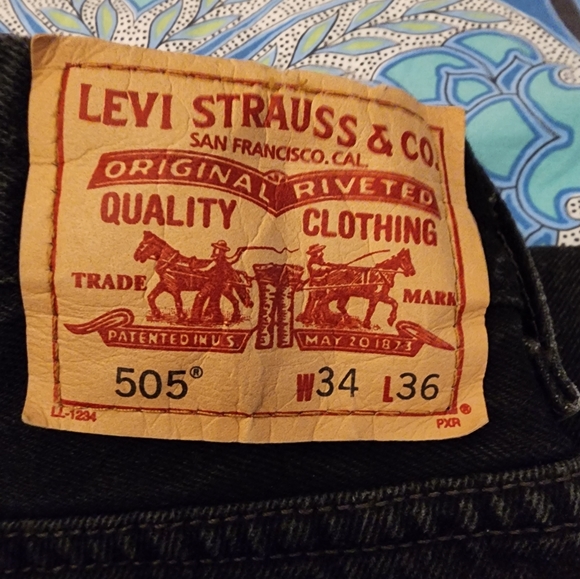 Mens Black 505 Jeans no buttonfly - Picture 2 of 5